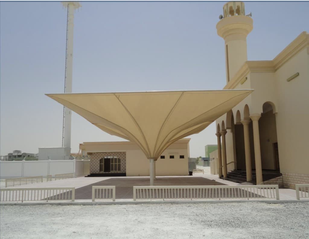 Reverse Dom Type Shade 20x10M at Mosque in Naimia Ajman 2