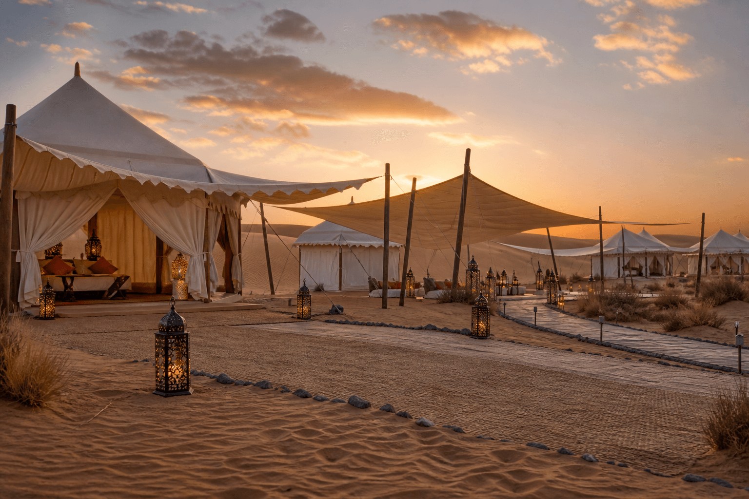 Desert camp tents UAE